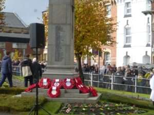 Remembrance Sunday service at war memorial - Nov 2023 (43)
